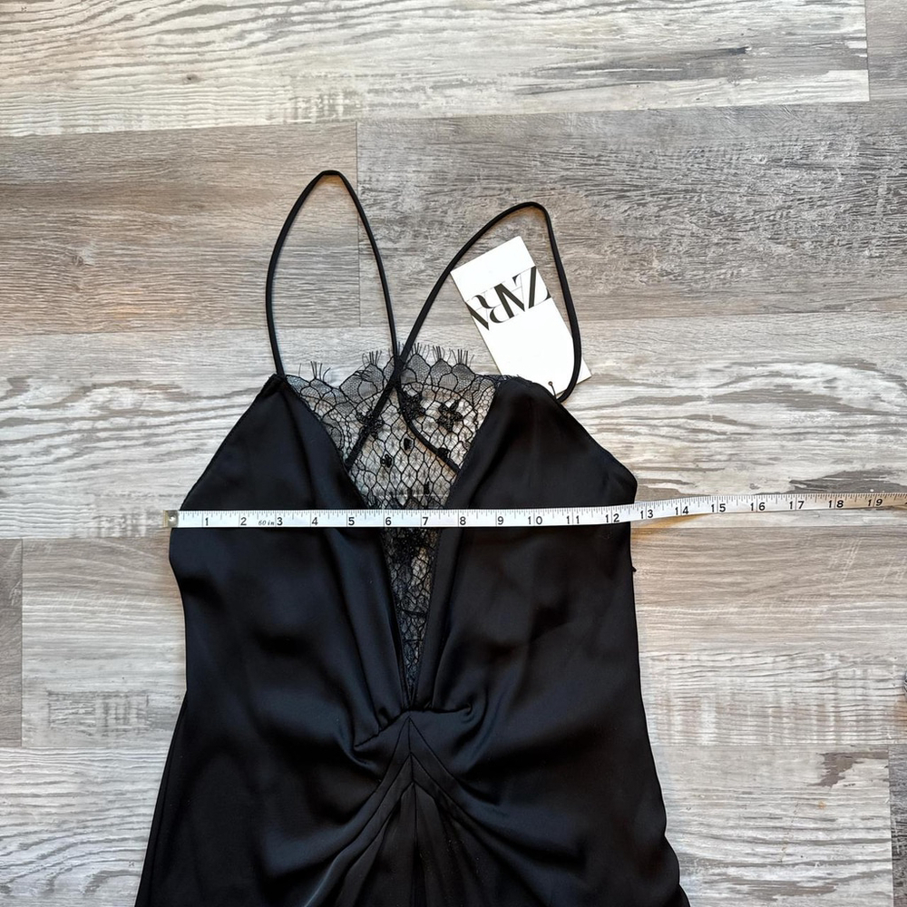 ZARA LONG LACE DRESS - SIZE S - Picture 4 of 8